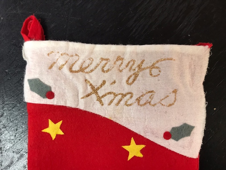 Vintage Japan Felt 3-D Choir Boy Stocking