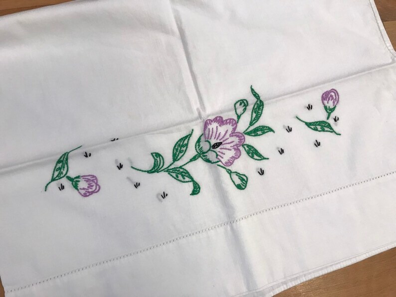 Vintage Embroidered Pillowcase