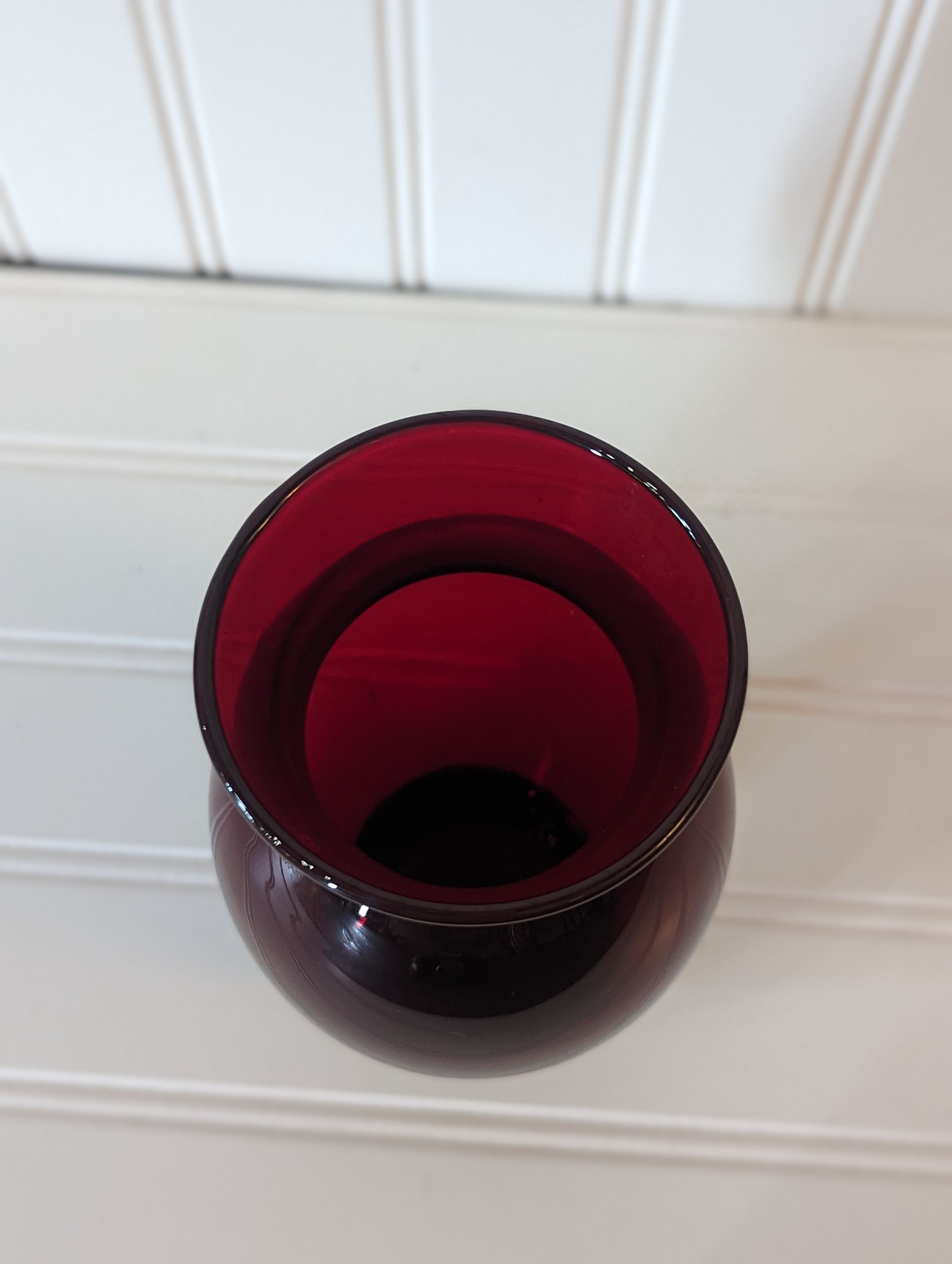 ヴィンテージ アンカーホッキング ロイヤル ルビーレッド ガラス