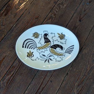 Vintage Royal China &quot;Good Morning&quot; Rooster Platter- 13&quot;