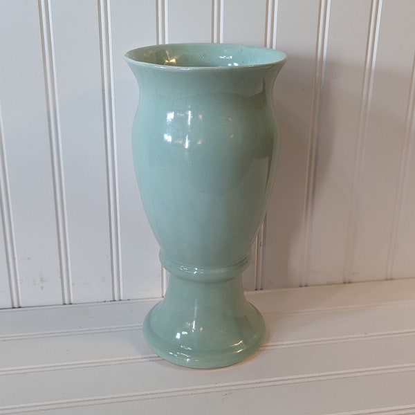 Vintage Green Brush McCoy Pottery Vase