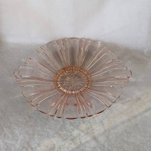 Vintage Anchor Hocking Pink &quot;Old Café&quot; Depression Glass Dish