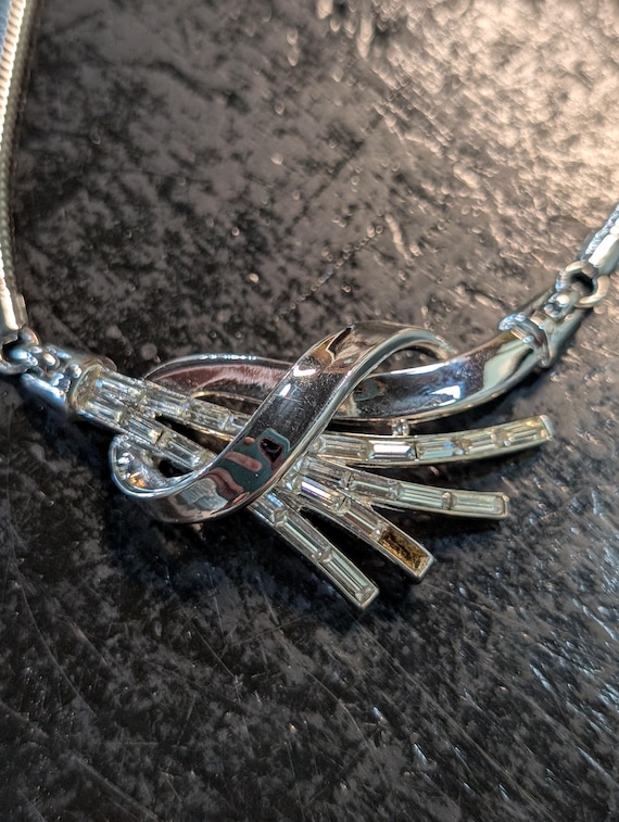Vintage Trifari Silver-Tone Meteor Choker Necklace