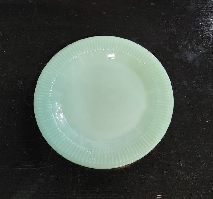 Vintage Fire King "Jane Ray" Jadeite Salad Plate- 7 3/4"