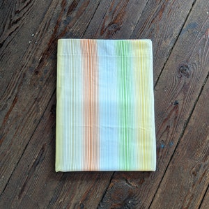 Vintage Sears Perma-Prest Stripes Muslin Twin Flat Sheet