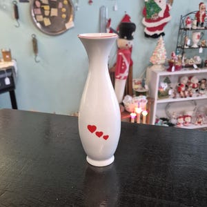Vintage 1986 FTD Valentine Hearts Keramikvas