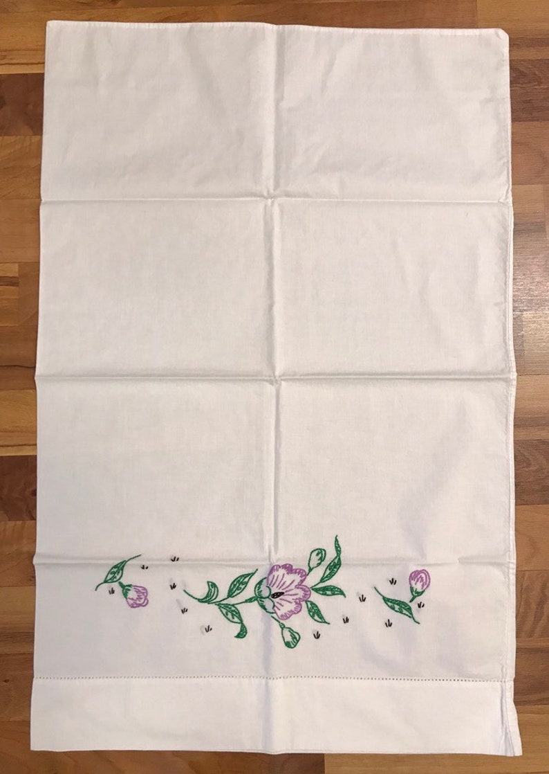 Vintage Embroidered Pillowcase