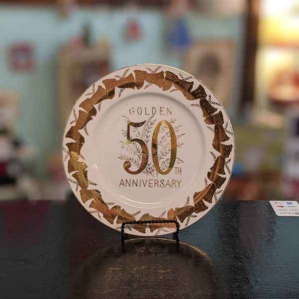 Vintage 50th Golden Anniversary Plate