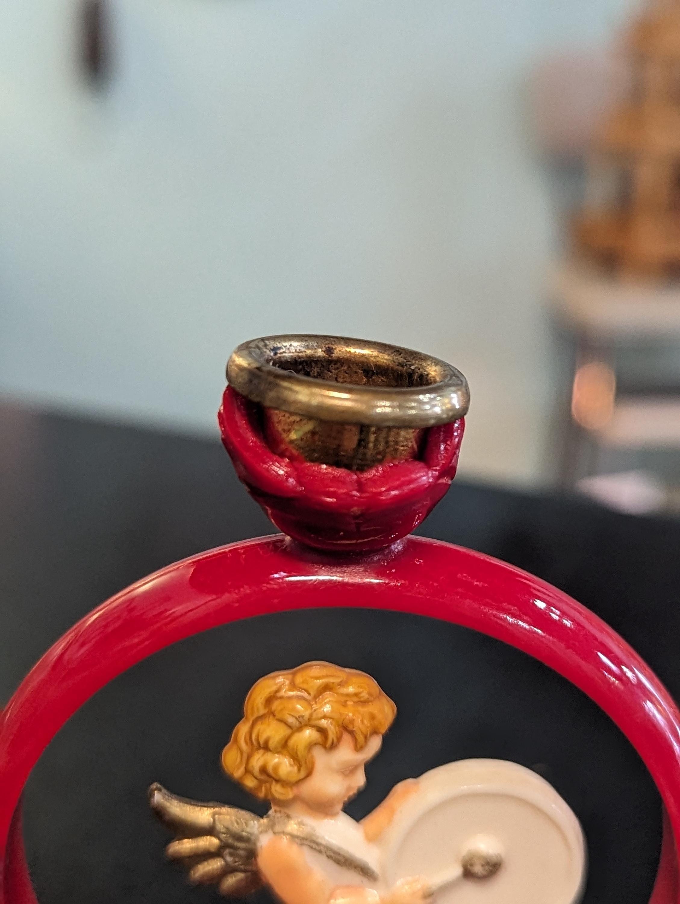 Vintage Plastic Celluloid Red German Angel Musical Orchestra Set