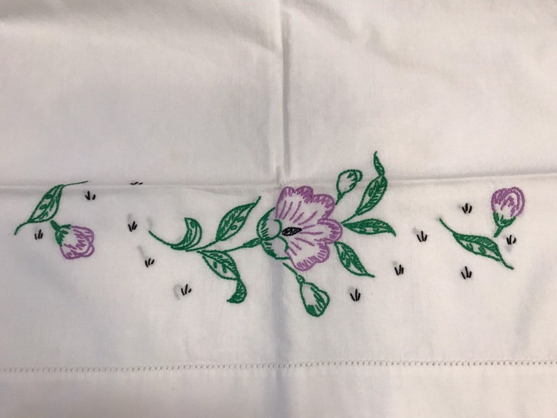 Vintage Embroidered Pillowcase