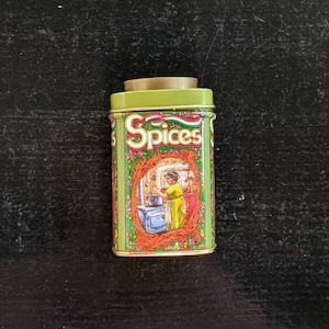 Vintage Koffer Gewürzdose aus Blech