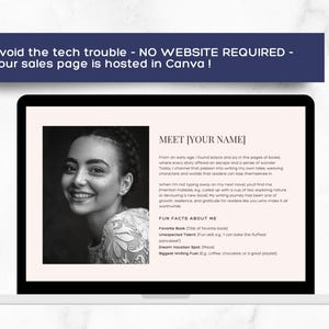 Canva Website Template, Book Sales Page, Online Course Landing Page image 10