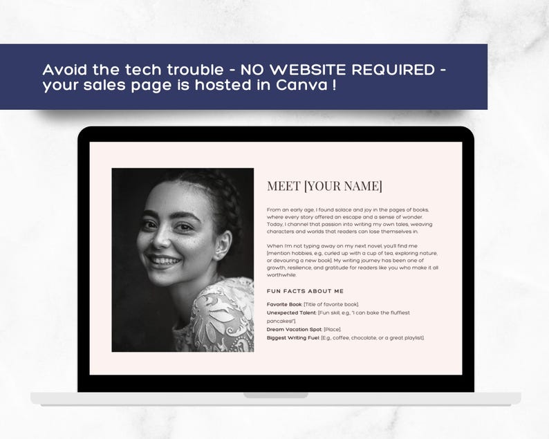 Canva Website Template, Book Sales Page, Online Course Landing Page image 10
