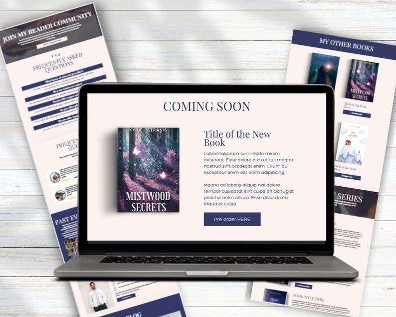 Canva Website Template, Book Sales Page, Online Course Landing Page image 7