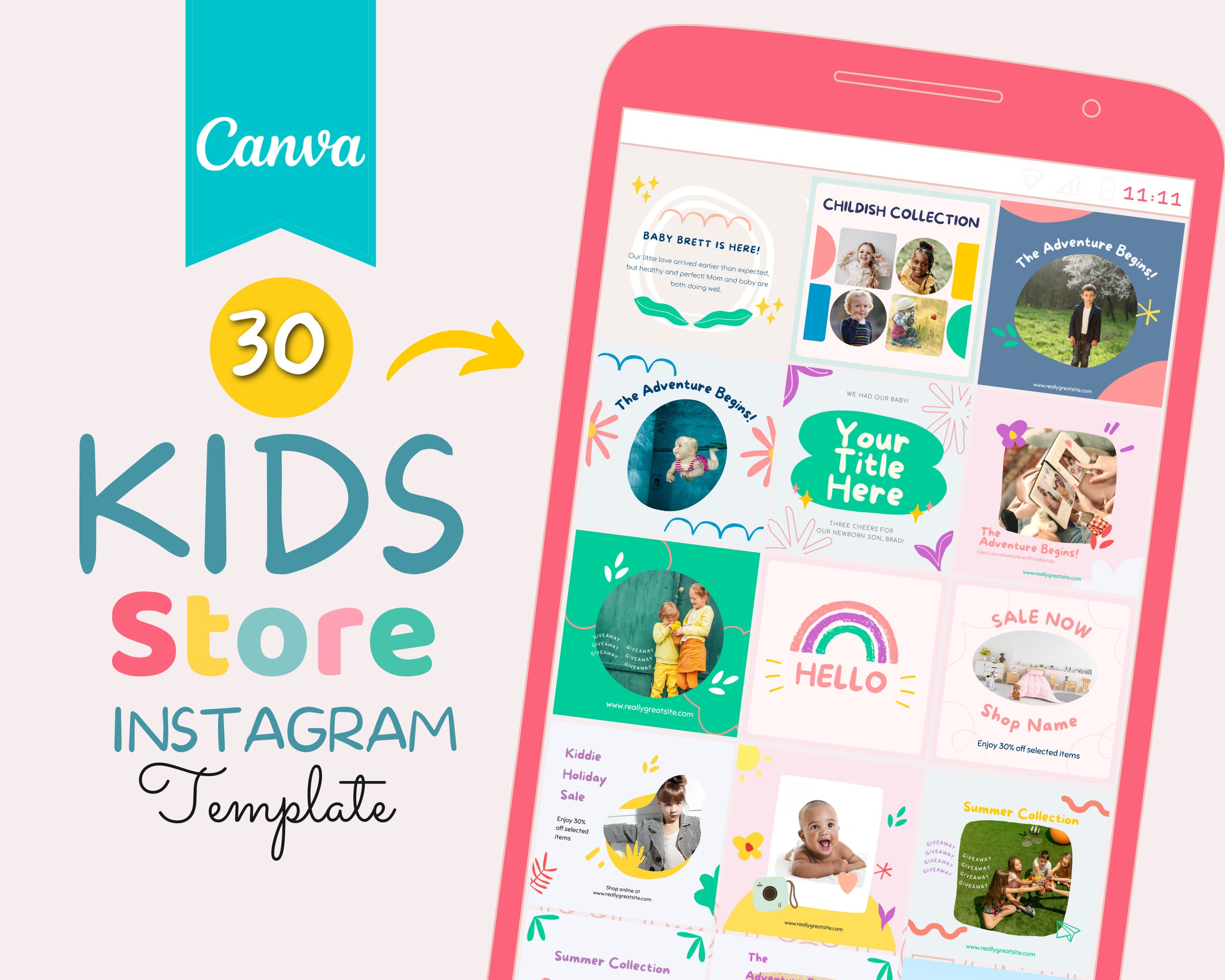 Canva Branding Template Children - Etsy