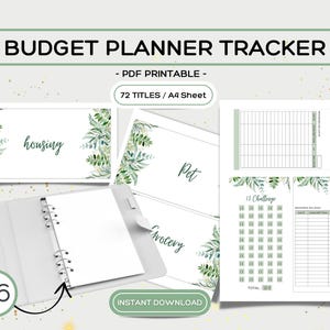 Inserti per buste per contanti PDF stampabili, raccoglitore A6, tracciamento contanti, tracciamento pianificatore budget per buste A6, raccoglitore budget, download PDF digitale