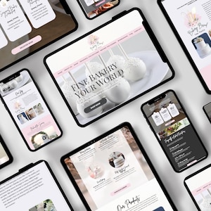 Home Bakery Website Template: Customizable Canva Website