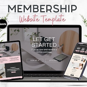 Membership Website Template: Course Creator Sales Page (Canva Template)