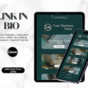 Canvaのプロフィール欄リンクテンプレート：モダンなランディングページ（デジタルダウンロード）