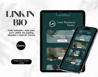Canva Link in Bio Template: Modern Landing Page (Digital Download)