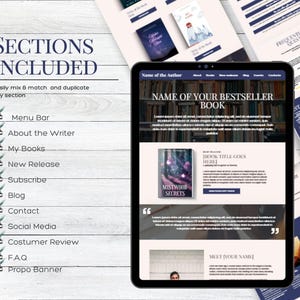 Canva Website Template, Book Sales Page, Online Course Landing Page image 4