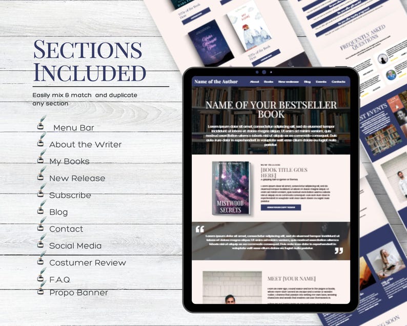 Canva Website Template, Book Sales Page, Online Course Landing Page image 4