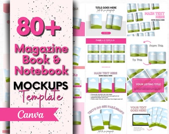Plantilla de maqueta de Canva: Libro, revista y ebook de KDP (descarga digital)