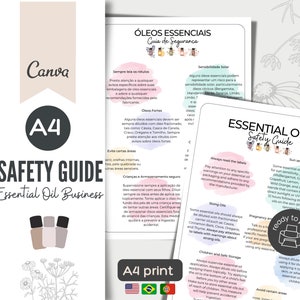 Essential Oil Safety Sheet Guide, PDF Welcome Kit Package, Essential ...
