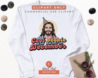 Jesus-Clipart für Geburtstagskind (PNG) | Lustiger digitaler Download für Weihnachten/Geburtstag