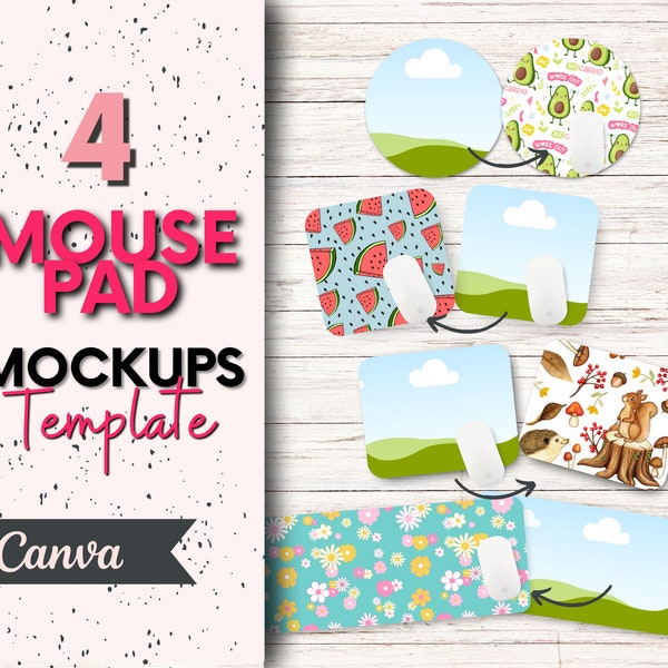 Mouse Pad Template, Mouse Pad Canva Template, Mockup Templates, Digital product Mockup, Etsy Listing Template, Etsy Seller, sublimation