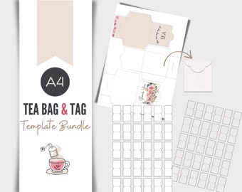 DIY Tea Bag Envelope Template: A4 Party Printable (Canva Editable Template)