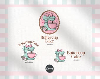 Bäckerei Logo Vorlage: Bearbeitbares DIY Design (Instant Download)