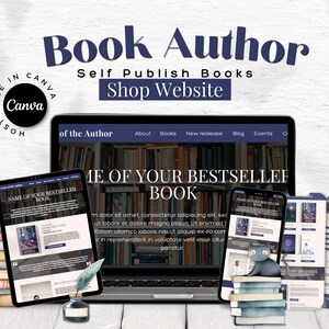 Canva Website Template, Book Sales Page, Online Course Landing Page image 1