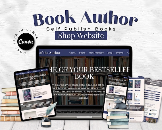 Canva Website Template, Book Sales Page, Online Course Landing Page