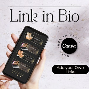 Beauty Business Link in Bio Canva Template (Digital Download)