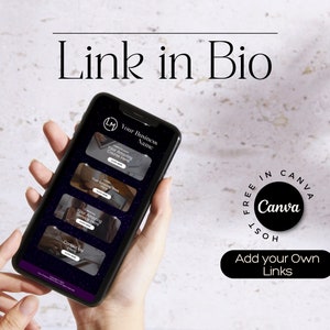 Link in Bio, Canva Link in Bio Template, Landing Page, Instagram Canva Template, Link in Bio Template