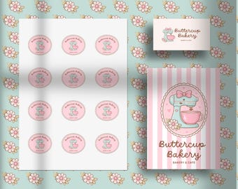 Bäckerei Logo Vorlage: Bearbeitbares DIY Design (Instant Download)