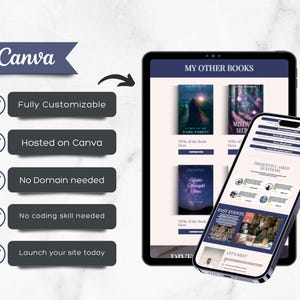 Canva Website Template, Book Sales Page, Online Course Landing Page image 5