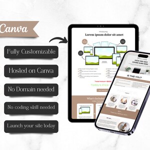 Plantilla de página de ventas de Canva: Curso, página de destino y enlace en la biografía imagen 3