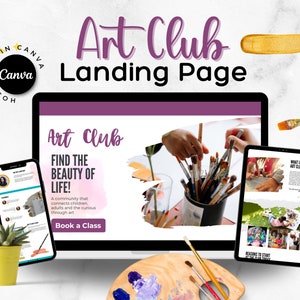 Sales Page Website Template: Online Course Launch Canva Design