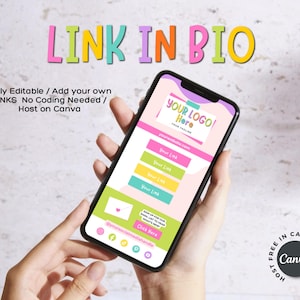 Canvaのプロフィール欄リンクテンプレート：Instagramランディングページ（デジタルダウンロード）