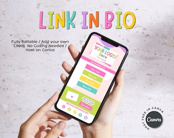 Canva Link in Bio Template: Instagram Landing Page (Digital Download)