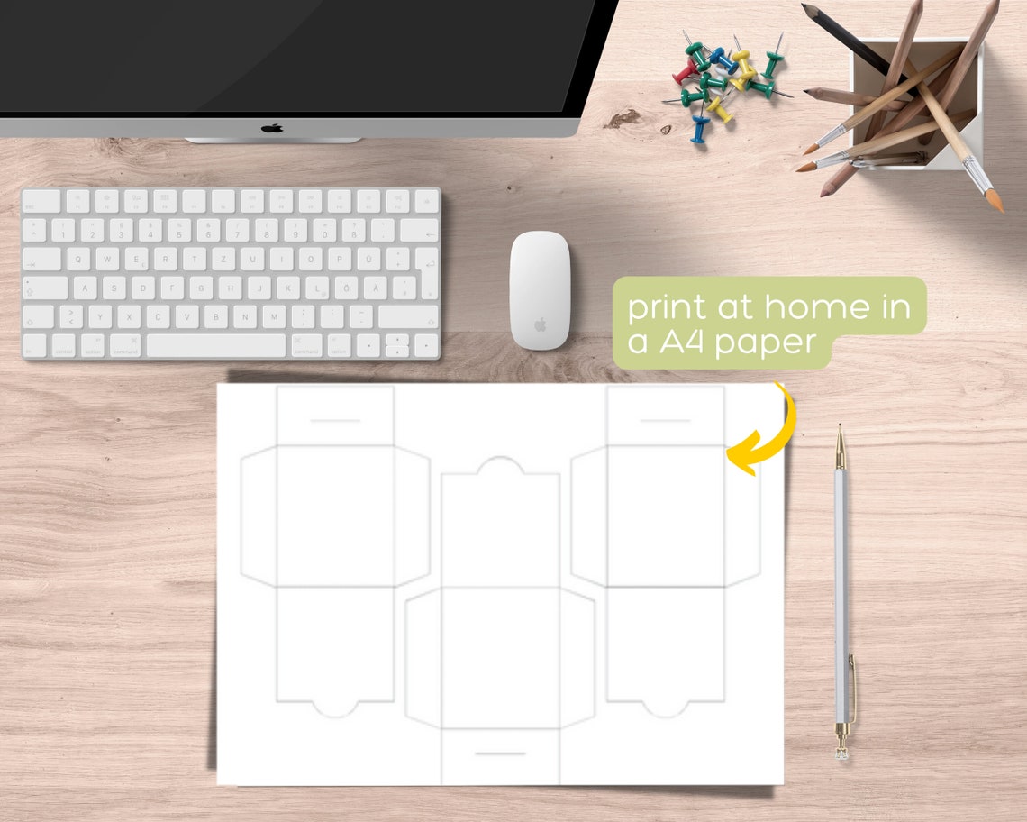 Tea Bag Envelope Template A4 Party Printable Tea Digital Etsy