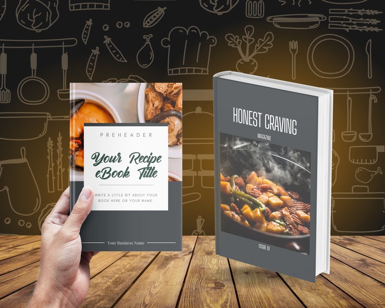 Family Recipe Book Template for Canva: Keepsake Cookbook (digital ...