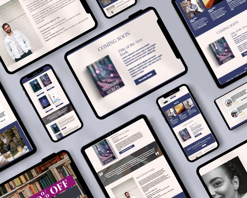 Canva Website Template, Book Sales Page, Online Course Landing Page image 3