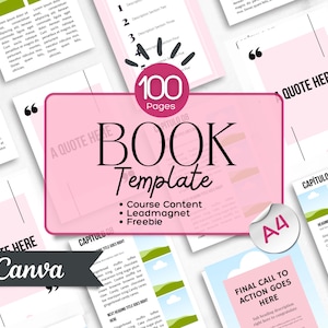 Canva Book Template: 100-Page Ebook, Workbook, DIY Book