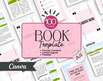 Canva Book Template: 100-Page Ebook, Workbook, DIY Book