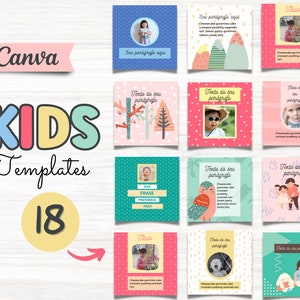 Kids Instagram Post Templates: Canva Editable Designs (PDF)