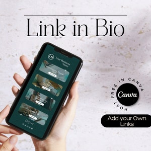 Link in Bio, Canva Link in Bio-Vorlage, Landing Page, Instagram Canva Template, Link in Bio-Vorlage