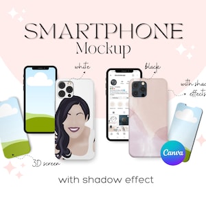 Samartphone Mockup, Canva Mockup, Iphone mockup, Smartphone Case Mockup, Sublimation file, Canva Editable, Smartphone Case mockup,